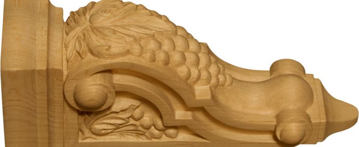 Personalized Fireplace- Hardcarved Corbels with Painted Details