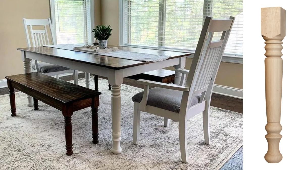 Farm Table Combo Features Dramatic Paint and Rich Stain Finish
