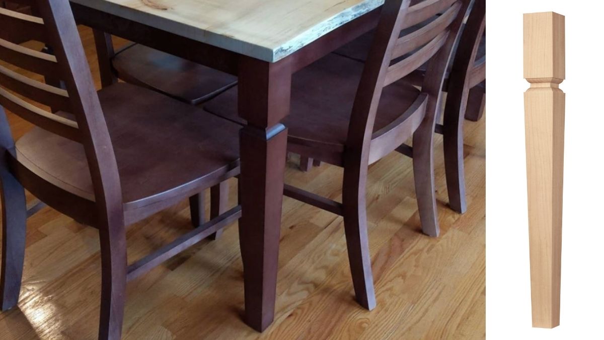 Lakeland Table Leg Adds Interest to Tapered Legs