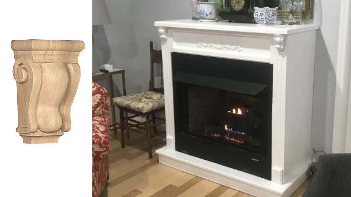 Miniature Corbels Add Elegance to Small Fireplace