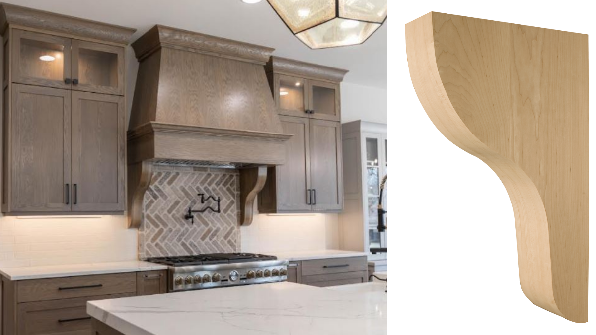 Hood Corbels Add Sophistication to Cooking Area