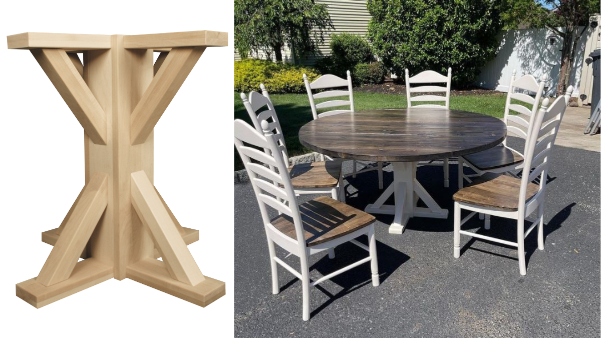 Journeyman Pedestal Is Stylish Support for Round Tabletop