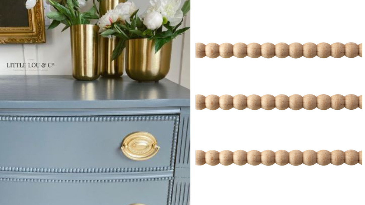Tall Boy Dresser Transforms Into Stunning pair of Nightstands With Beaded Trim